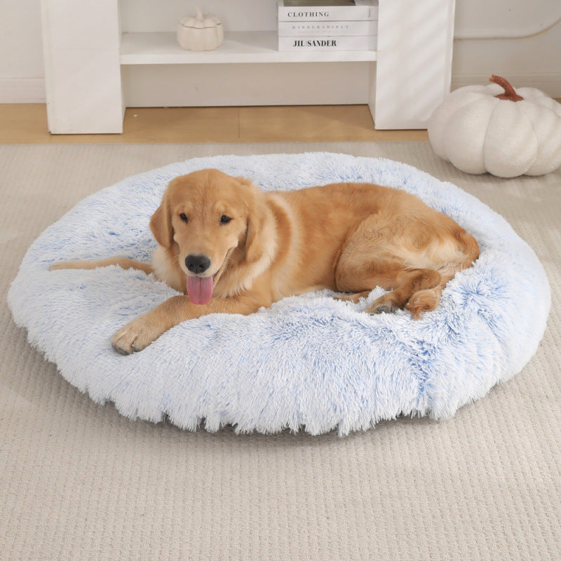 Round Plush Dog Bed Mat