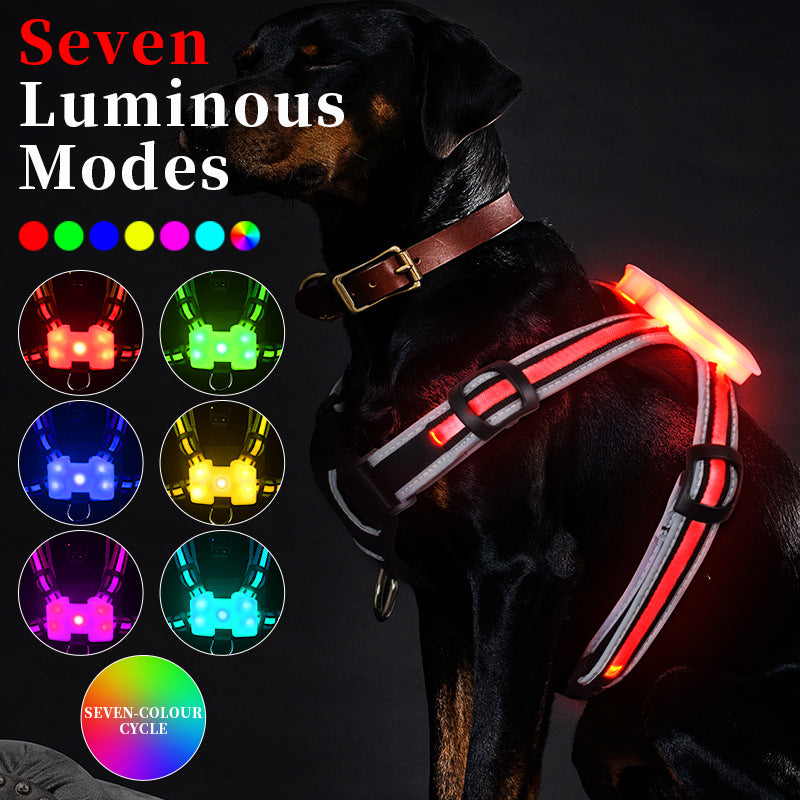 Luminous Strap Charging For Common Dogs Nylon Luminous Explosion-Proof Hand Holding Rope