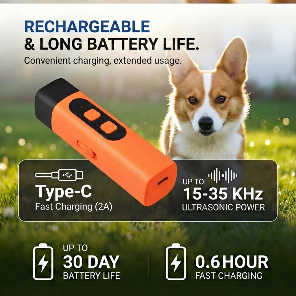 Handheld Ultrasonic Dog Training Device