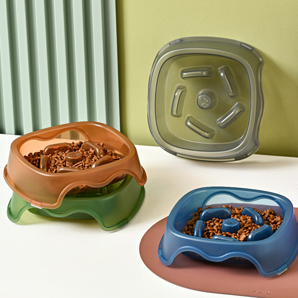 Plastic Slow Water Feeder Bowl for Dogs