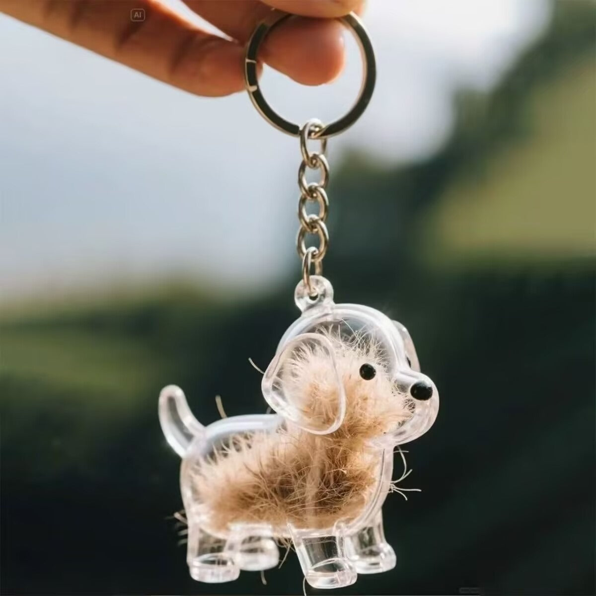 Transparent Puppy Fur Storage Box