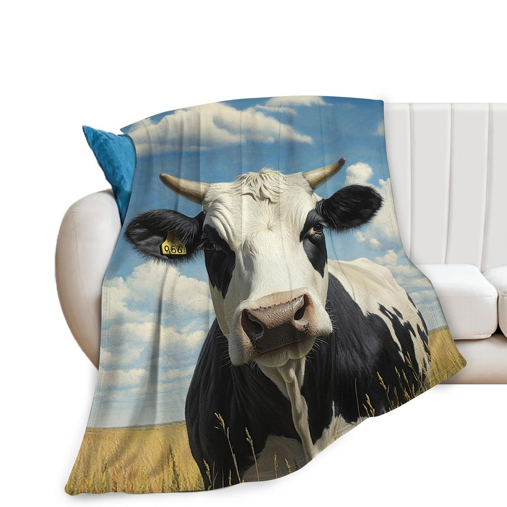 Cow Pattern Printed Flannel Blanket