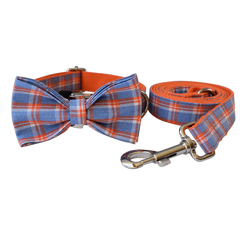 Orange Mesh Dog Rope Pet Collar Alloy Buckle