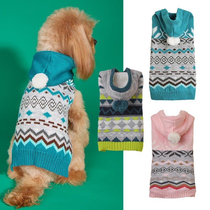 Classic Diamond Pattern Pet Sweater
