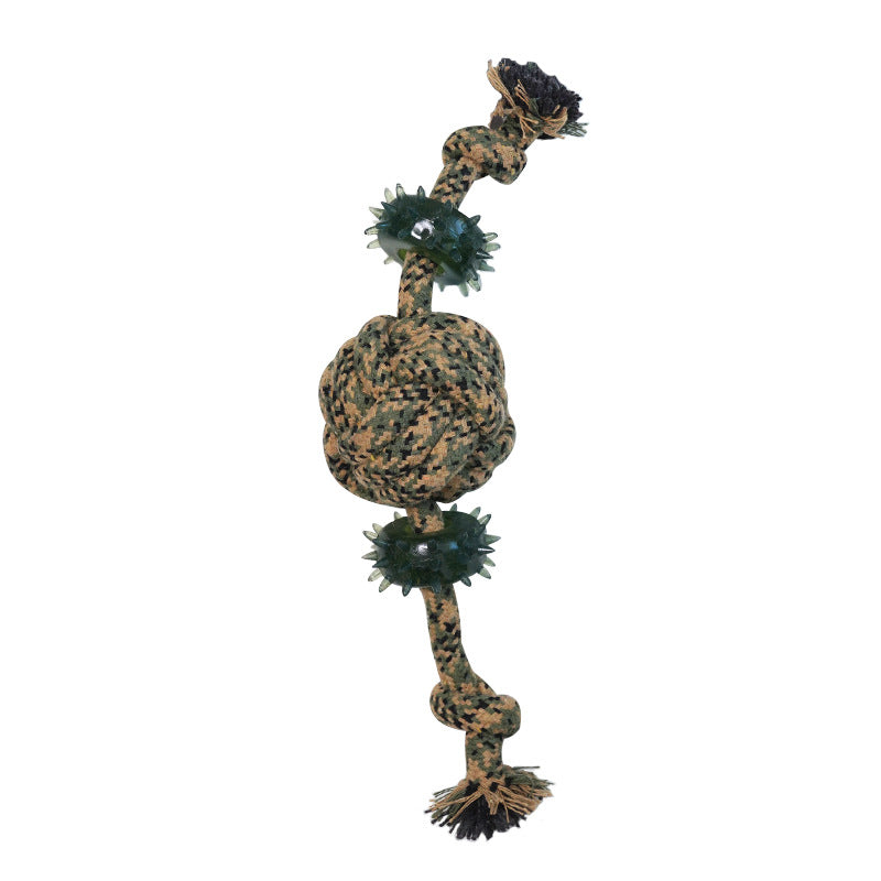 Camouflage Cotton Rope Ball Dog Toy