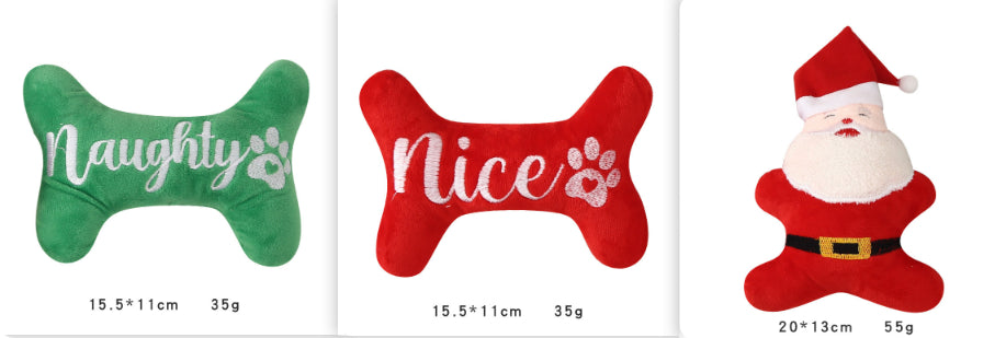 Christmas Plush Sounding Dog Toy