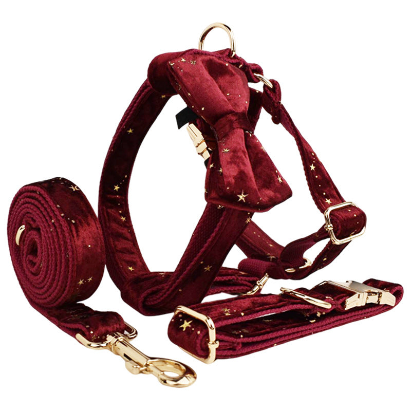Fabric Dog Collar and Walk Set