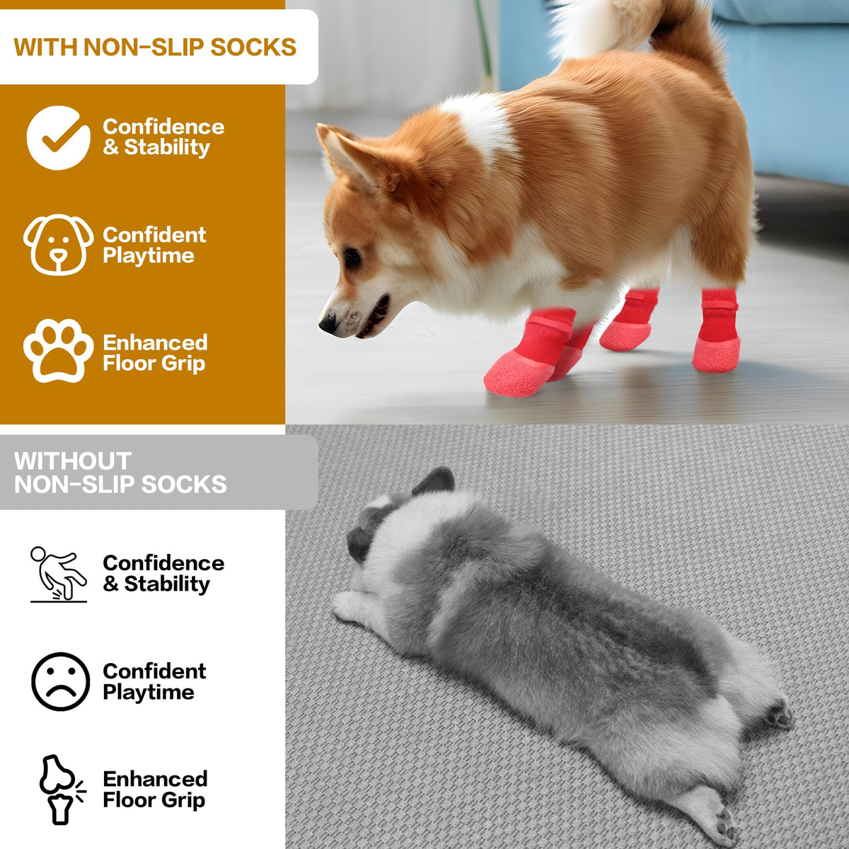 Anti Slip Dog Socks and Paw Protectors