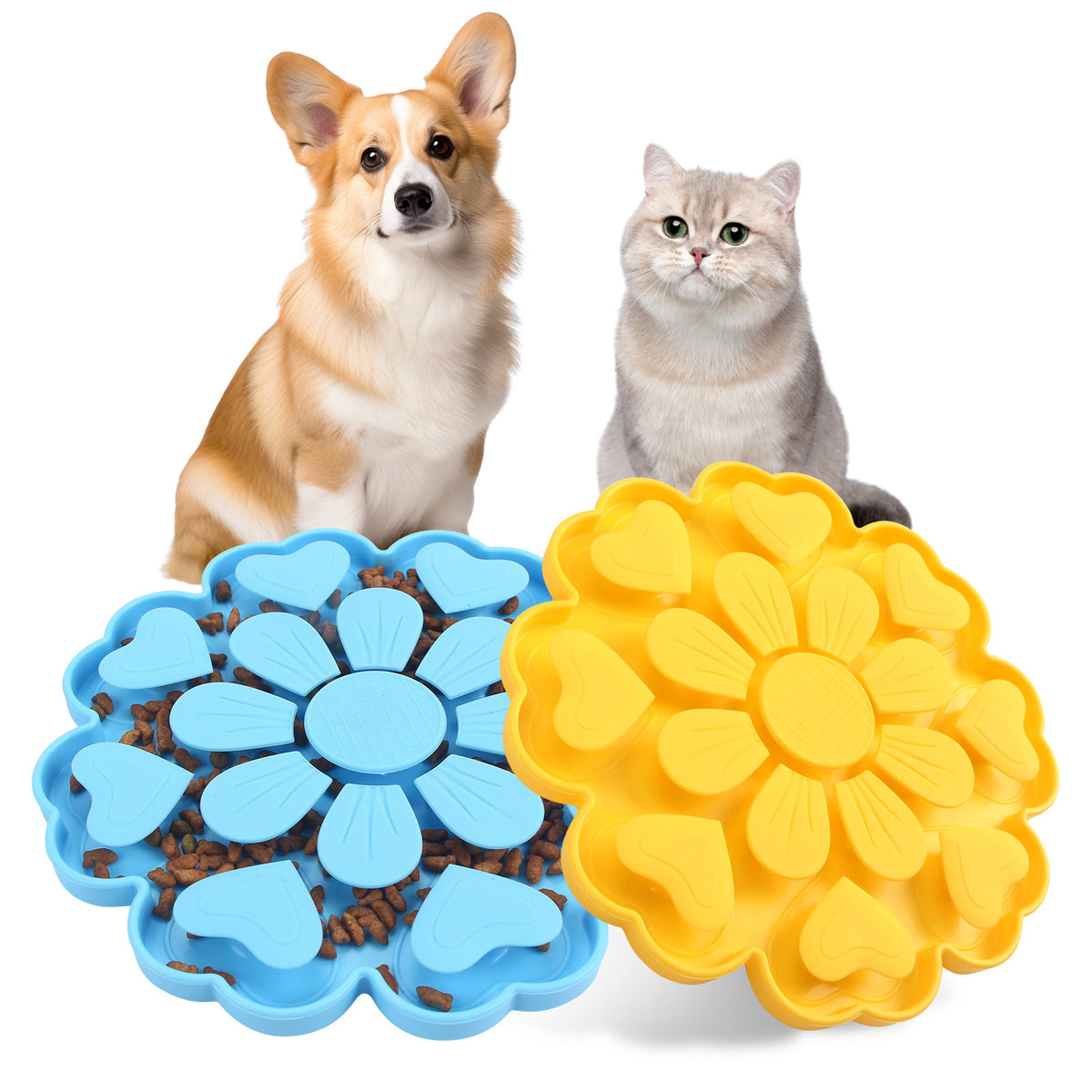 Silicone Pet Placemat With Floral Design