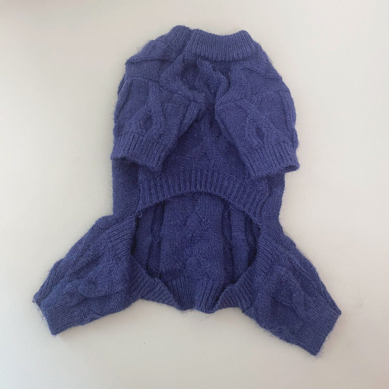 Autumn and Winter Four-Leg Knitted Pet Sweater