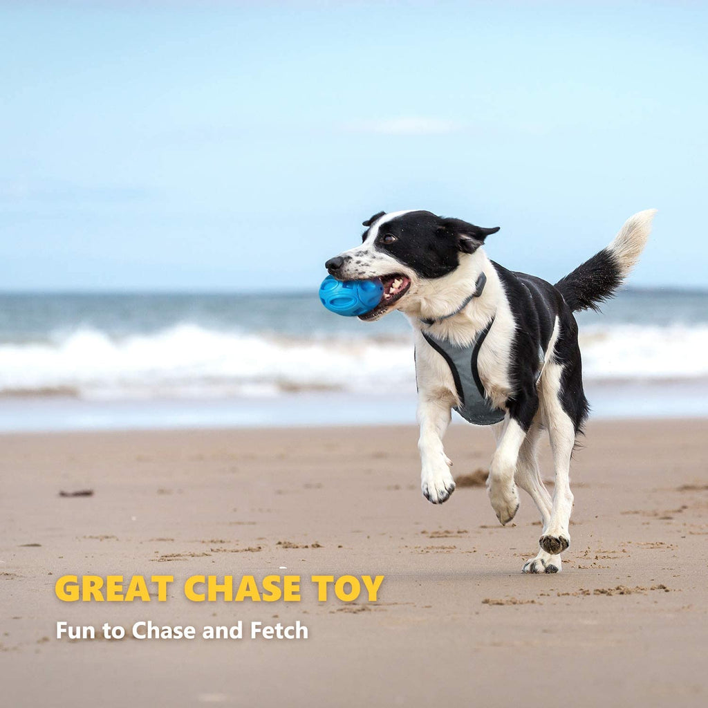 Rubber Squeaky Rugby Dog Toy