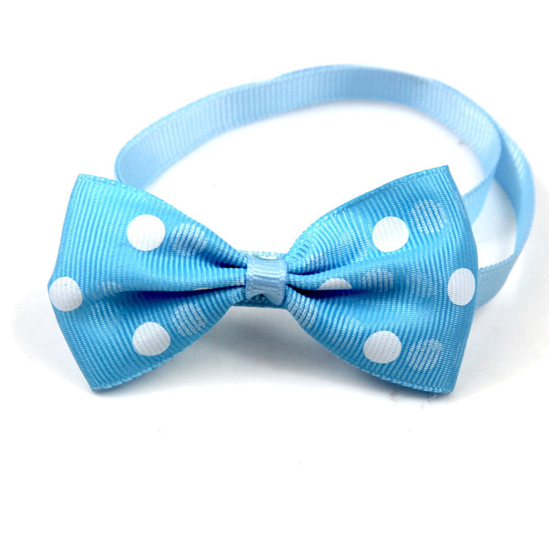 Polka Dot Ribbon Pet Bow Tie
