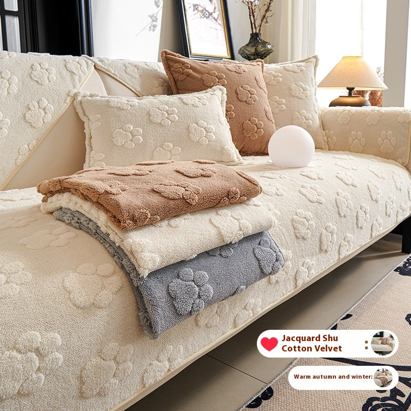 Thickened Plush Non-Slip Sofa Cushion