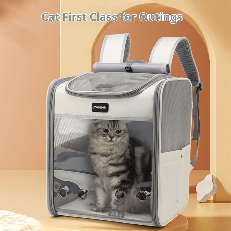 Large Capacity Portable Pet Backpack For Outdoor Use