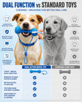 Dual-Action Dog Dental Chew And Brush Toy