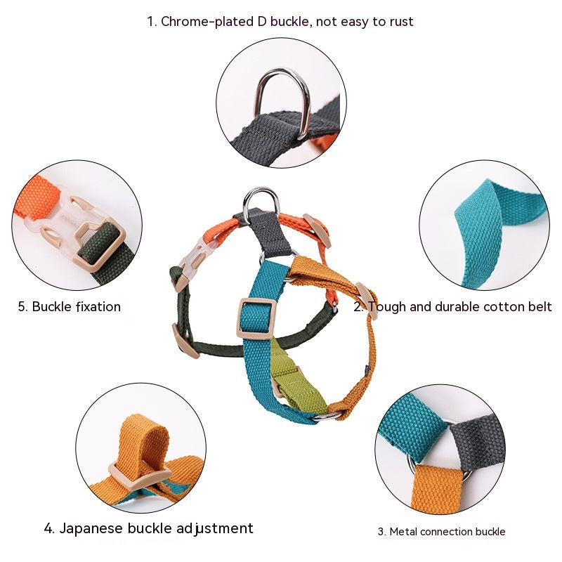 Fresh Six-Color H-Shaped Pet'S Chest-Back