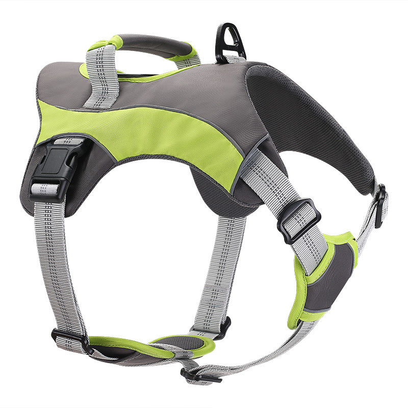 New Outdoor Large Dog Anti Breaking Loose Sports Breathable Big Dog Chest Back Hand Holding Rope