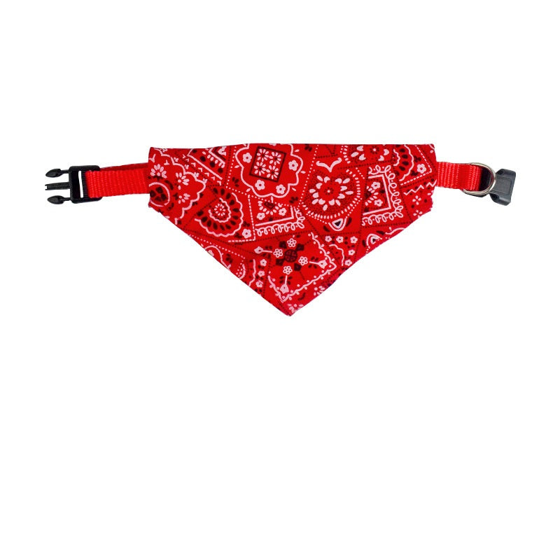 Pet'S Saliva Towel Polyester Printed Small Dogcat Retractable Collar Triangular Binder