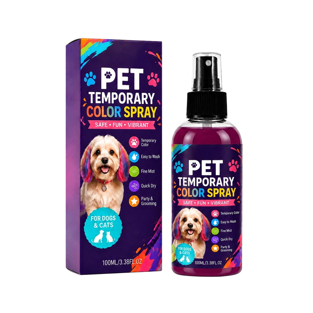 Temporary Color Spray for Pet Hair