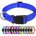 Basics Reflective Polyester Dog Collar, Adjustable Length, Quick-Release Buckle For Easy On Off