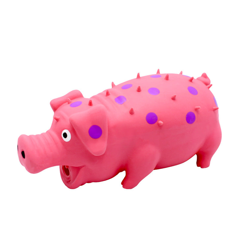 Grunting Latex Pig Dog Toy