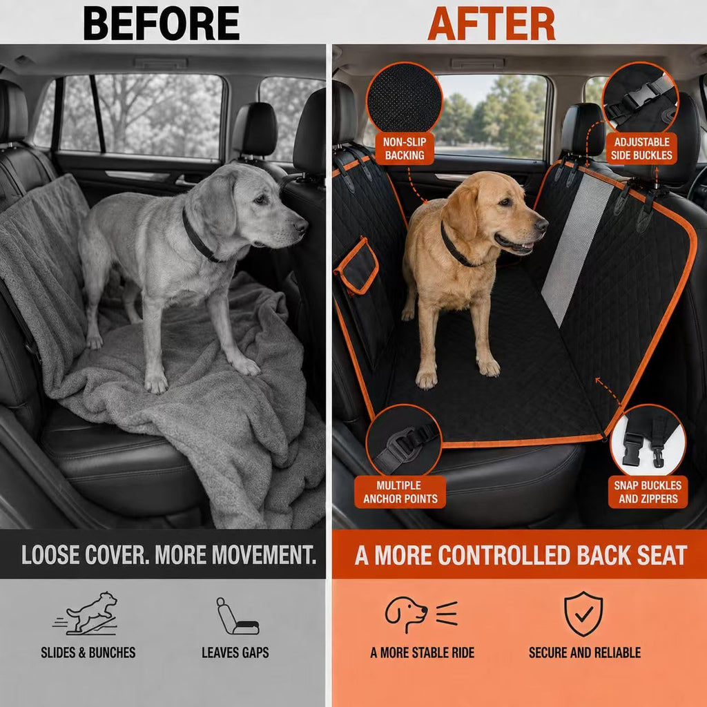 Waterproof Dog Hammock Car Seat Cover