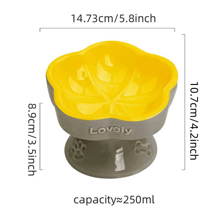 Ceramic Elevated Pet Bowl For Medium To Large Dogs