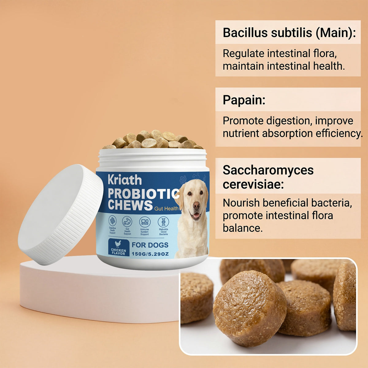 Mild Daily Care Probiotic Dog Chewables