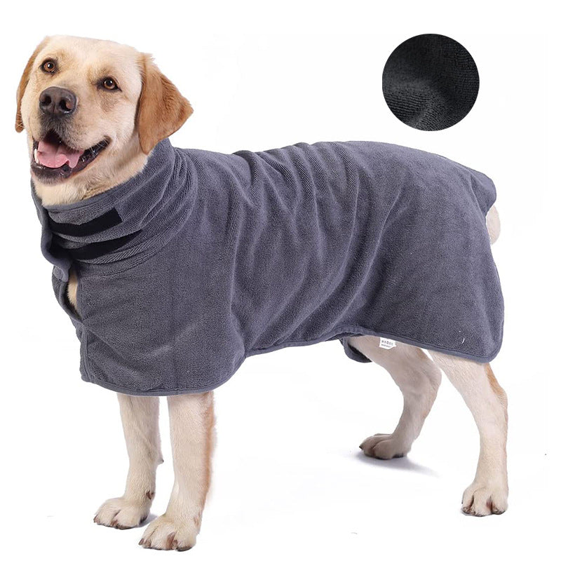 Adjustable Fast Drying Dog Bathrobe Towel