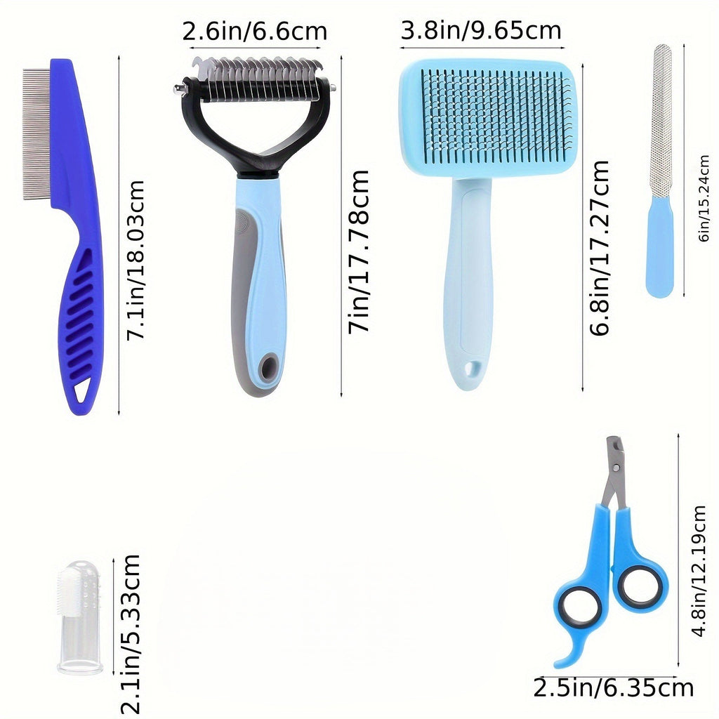 Pet Nail Clipper Brush And Toothbrush Set
