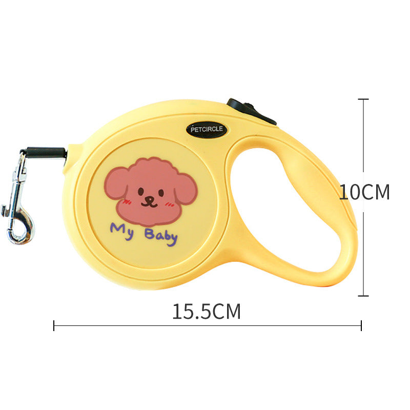 5M Cartoon Plastic Dog Leash