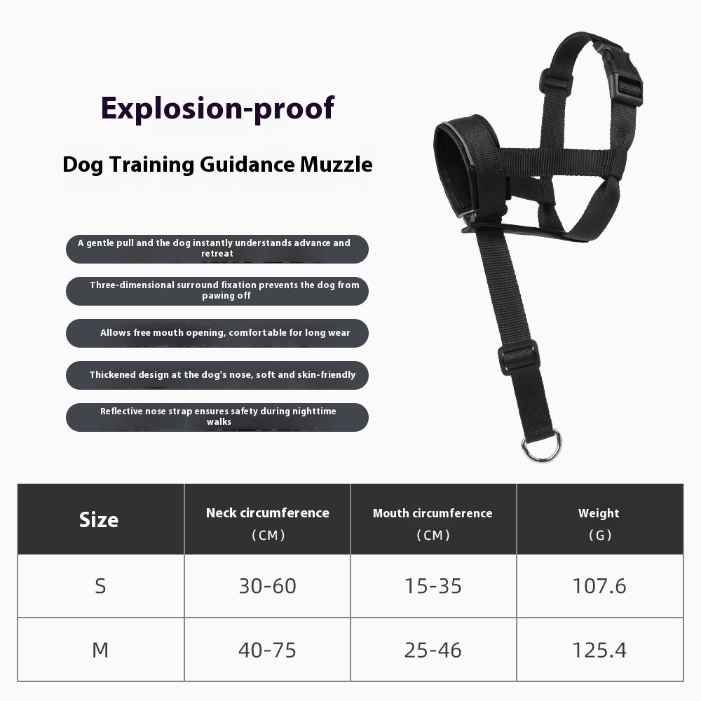 Adjustable Leather Anti-Bite Dog Muzzle