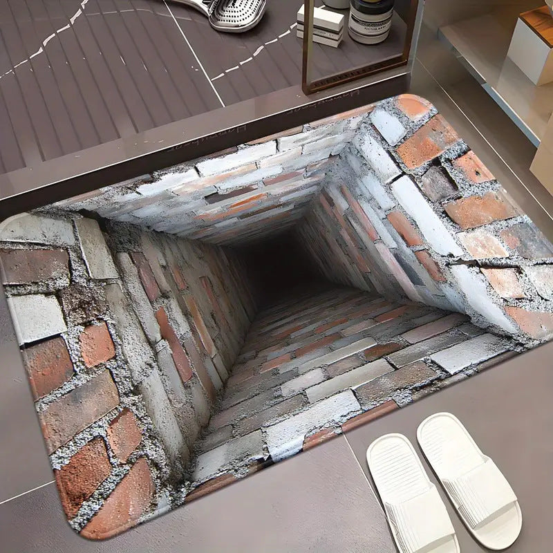 Visual 3D Effect Home Ground Mat Bathroom Non-Slip Absorbent