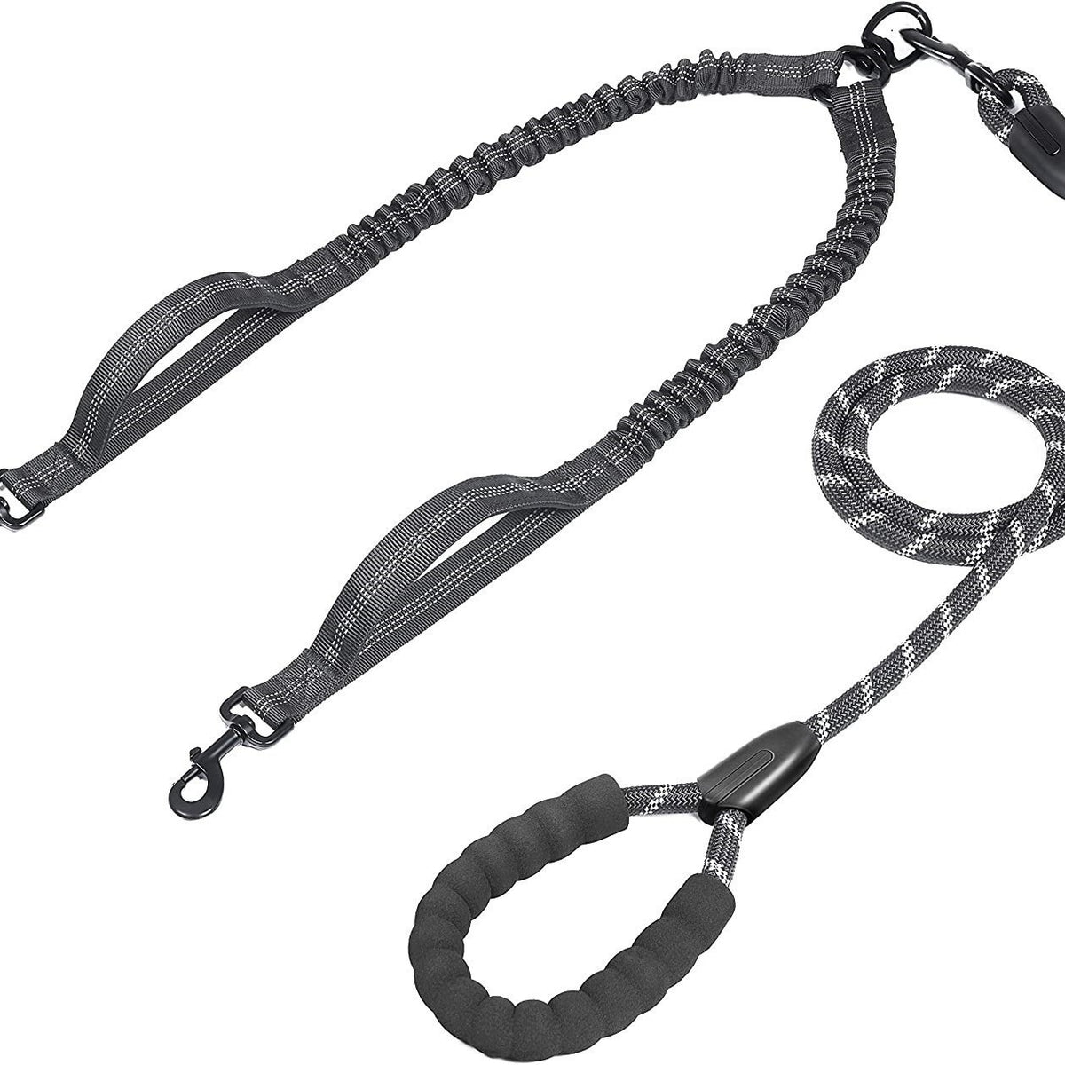Double-Headed Pet Leash For Two Dogs