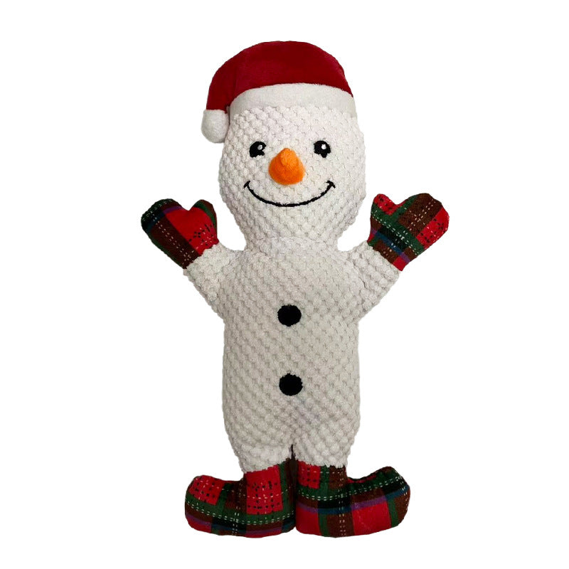 Christmas Plush Dog Toy Set With Squeakers