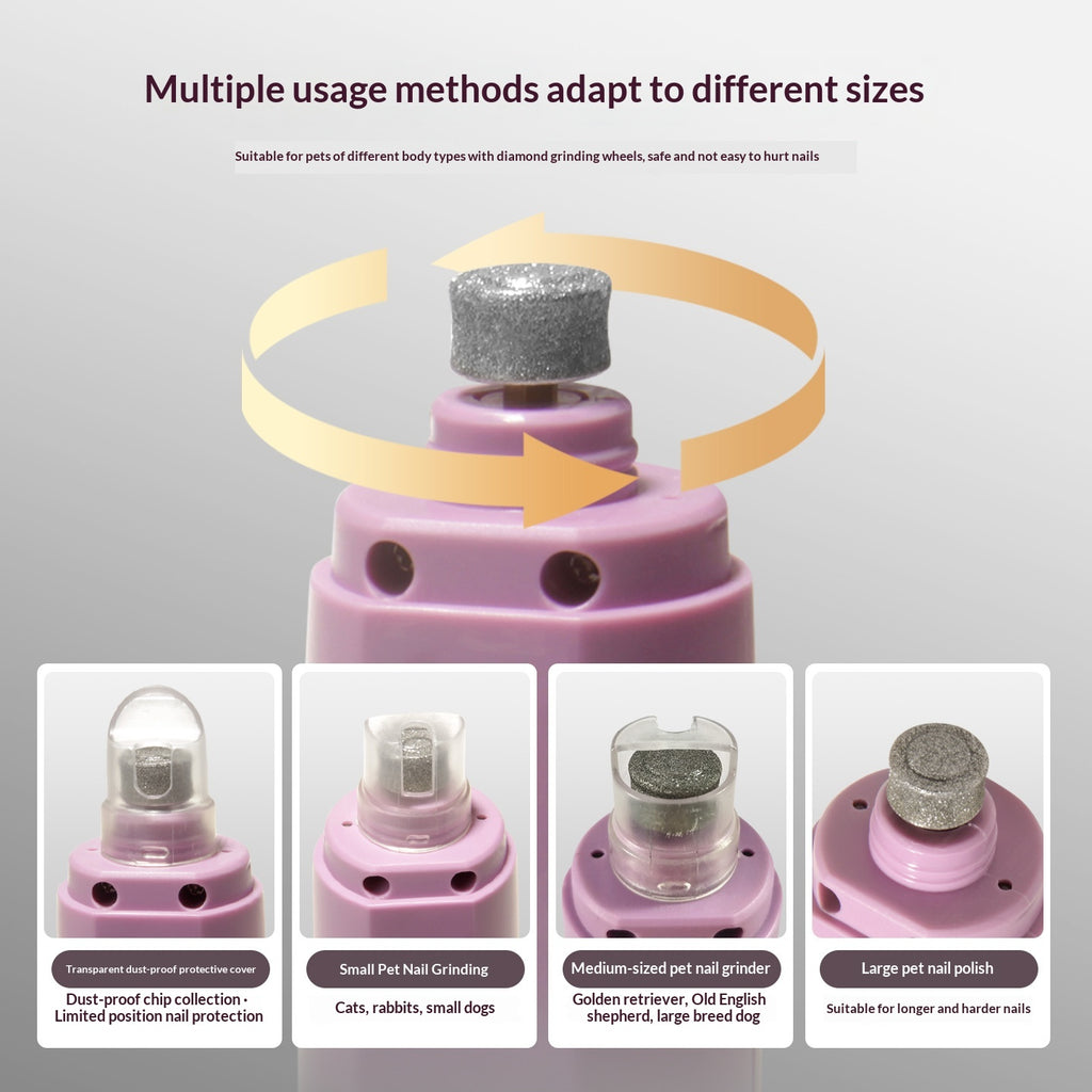 Rechargeable Pet Nail Grinder With Six Speeds