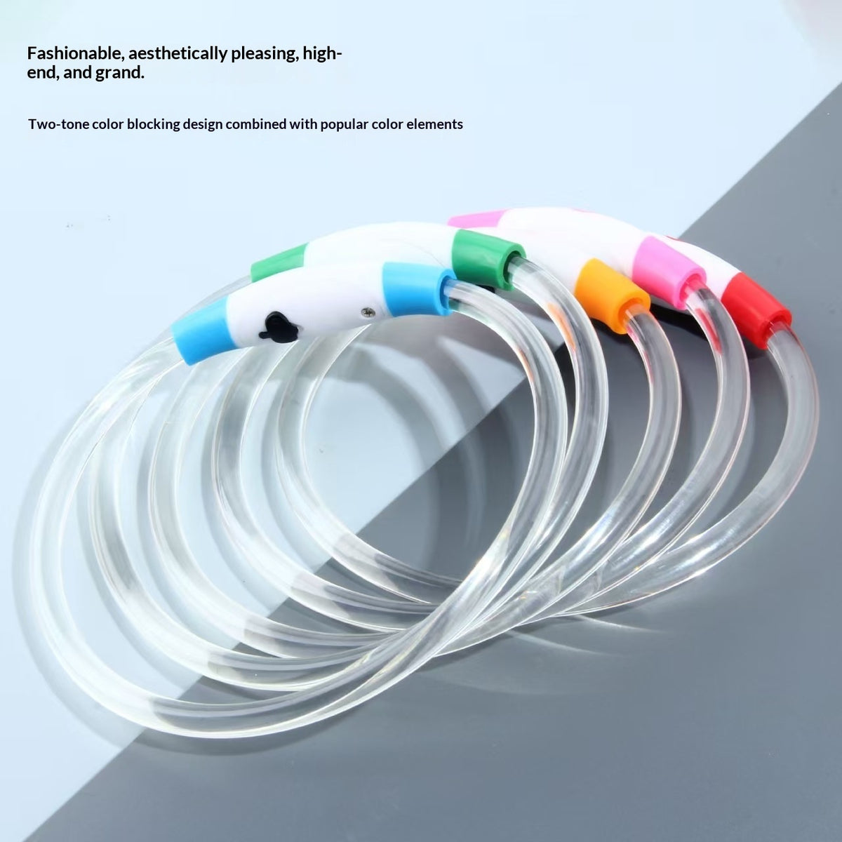 High-Transparency Fiber Optic Light-Emitting Rechargeable Led Pet Collar