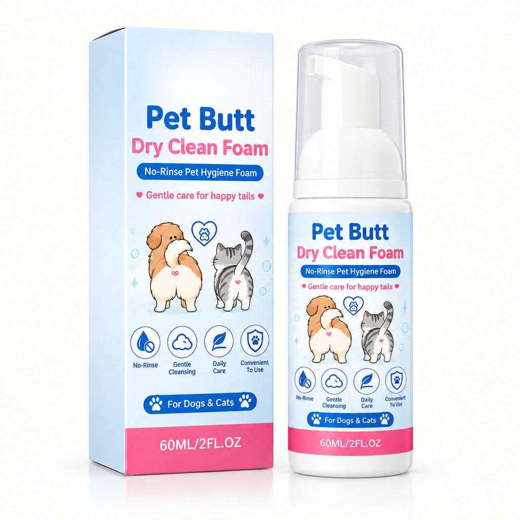 No-Wash Foam for Pet Buttocks
