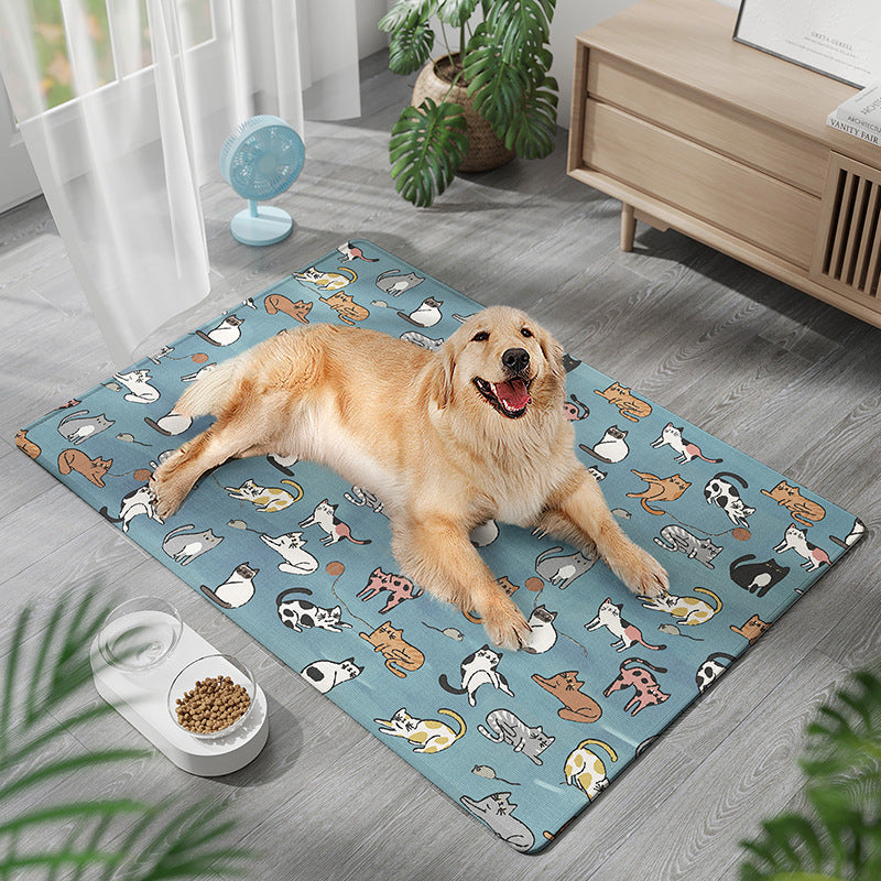Durable Chew-Resistant Moisture-Proof Ice Silk Dog Bed