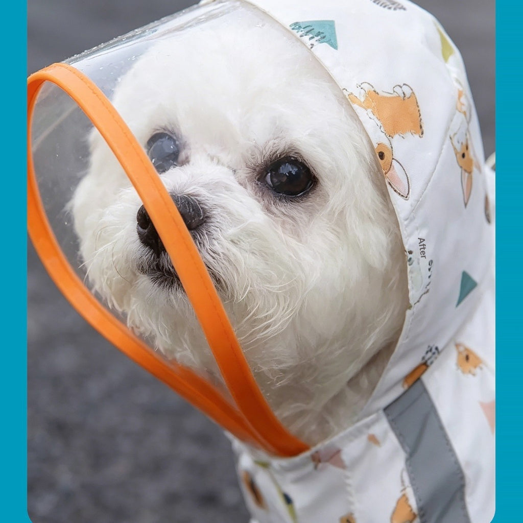 Fully Waterproof Four-Legged Pet Raincoat