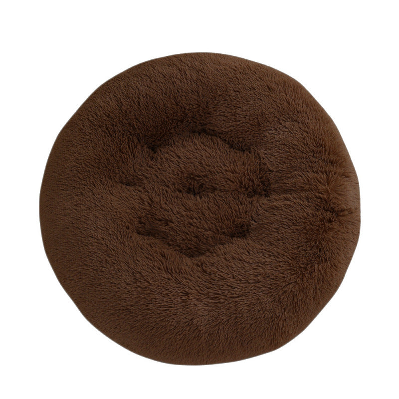Round Plush Dog Bed Mat