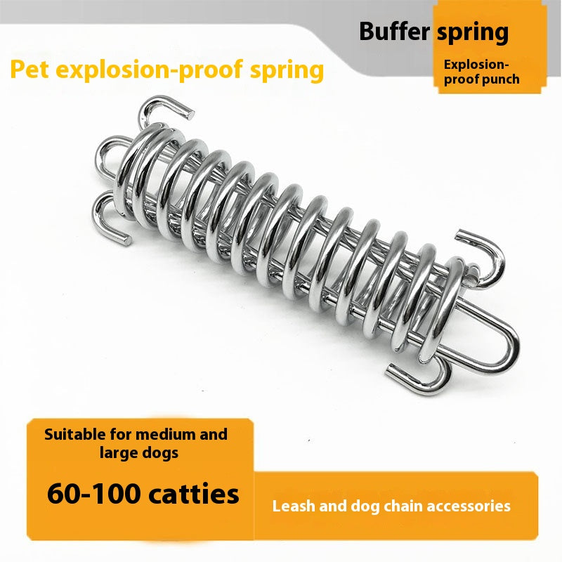 Hand-Held Dog Chain With Compression Spring