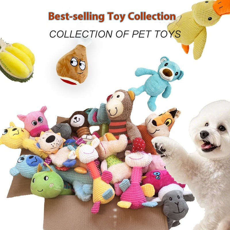 Dog Plush Bite-Resistant Vocalization Molar Relief Toy
