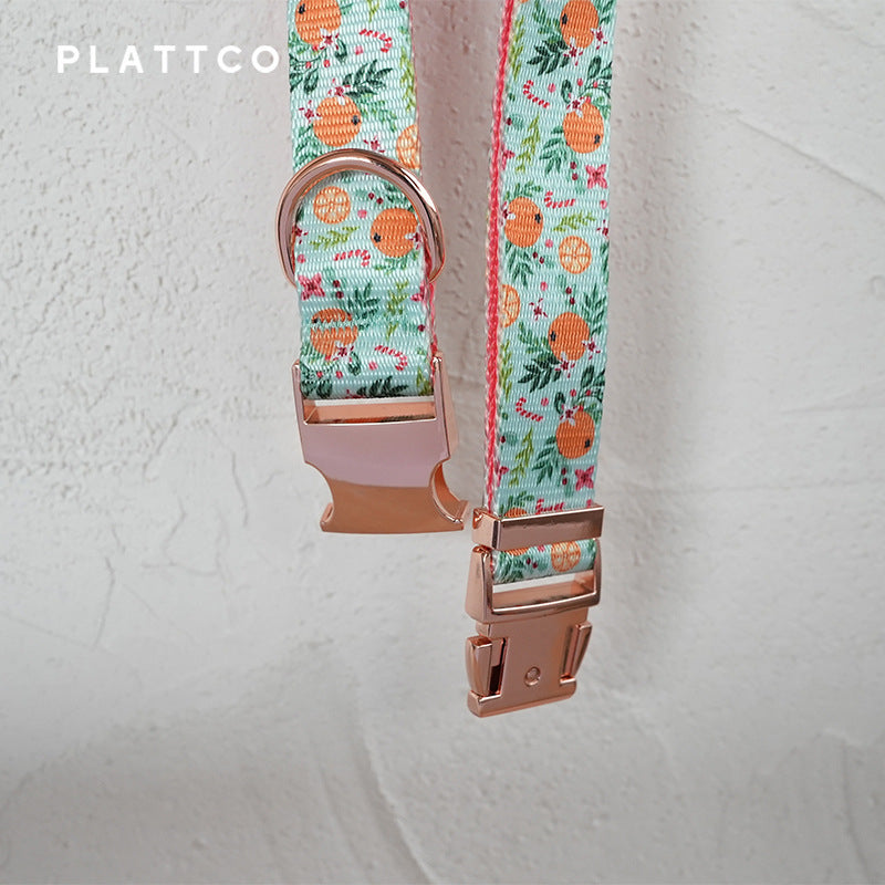Floral Print Faux Nylon Pet Collar