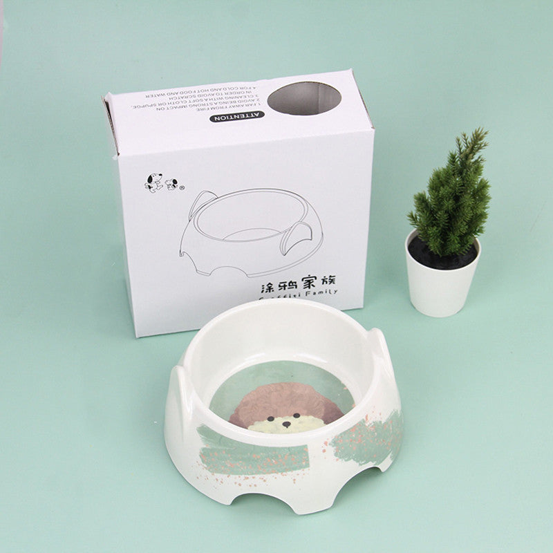 Patterned Small Dog Food Bowl