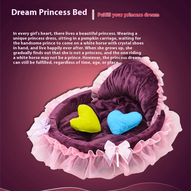 Pet Supplies Cute Princess Bed Cute Lace Teddy