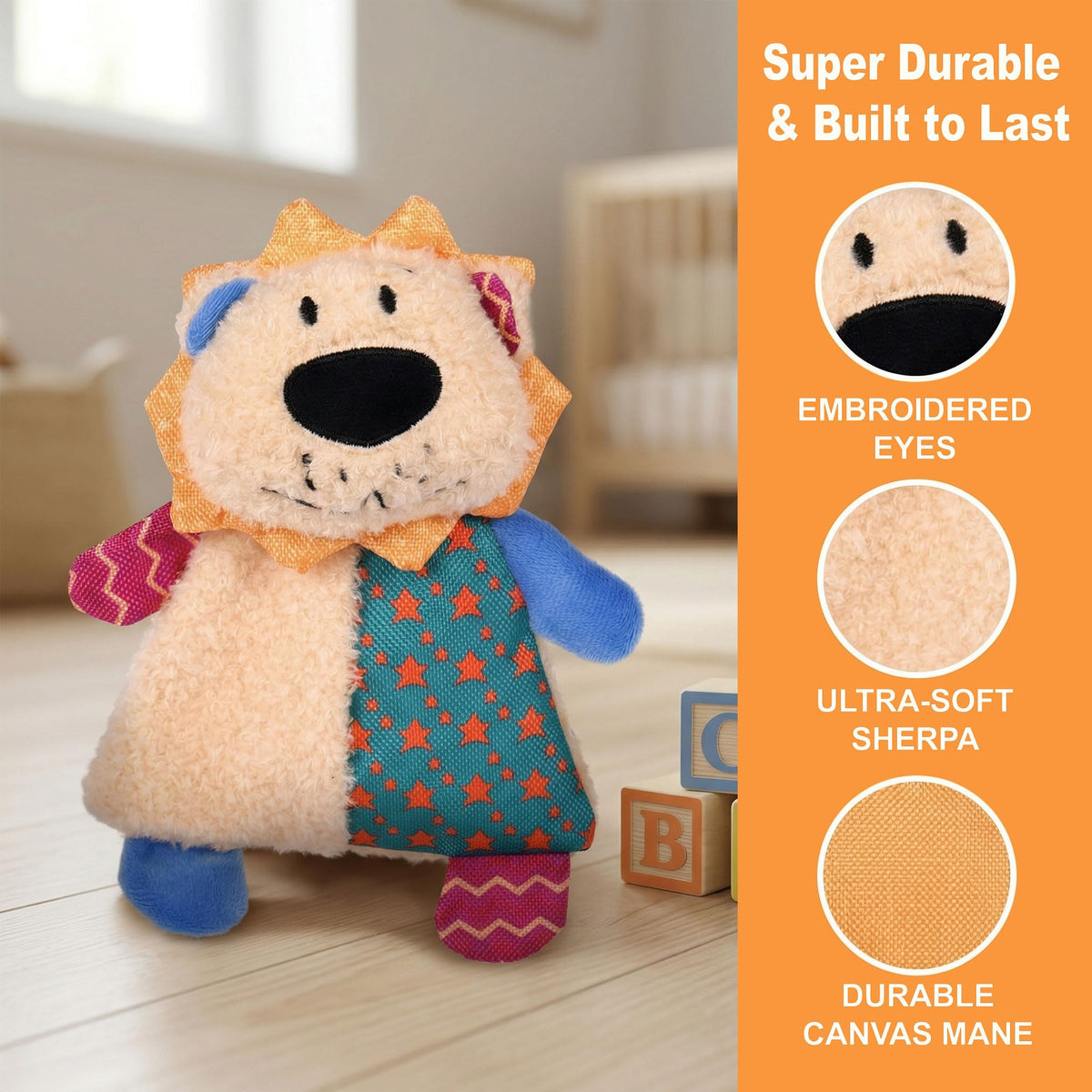 Squeaky Stuffed Dog Toy Small, No-Stuffing Crinkle Paper Dog Birthday Toy With Dual Squeakers, Interactive Durable Plush Puppy Toy For Small