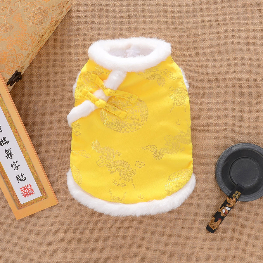 Dog Clothes Winter Thicken Warm Tang Suit