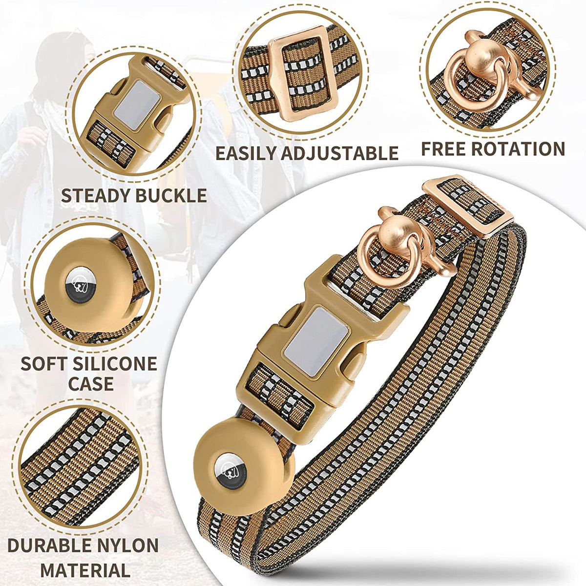 Pet Supplies Fit Silicone Case Anti-Lost Dog Collar