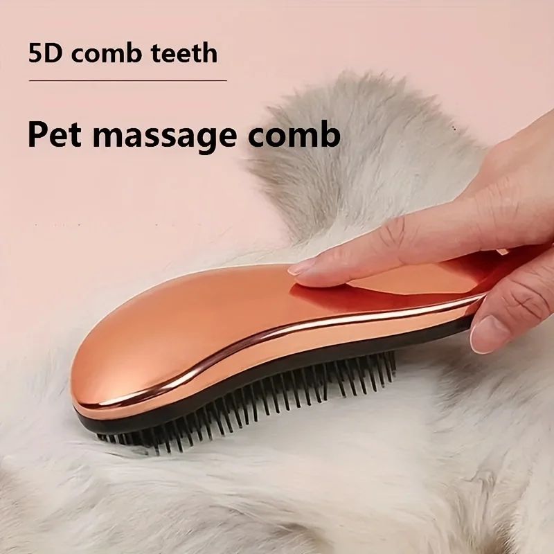 2-In-1 Dog Grooming Comb And Massage Brush Removes Hair And Relaxes Your Pet For Easy Use Perfect For Bath Time Floating Design